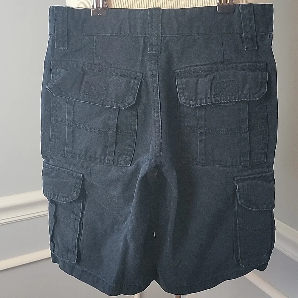 OLD NAVY **3 for $20 item** Boy's‎ Black Cargo Multi-Pocket Casual Shorts 7